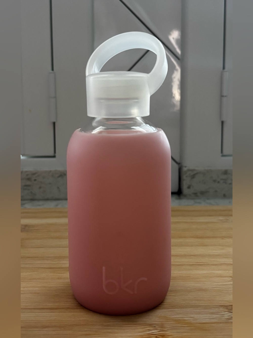 “TEENY BOTTLE” bkr Pink Glass Water Bottle